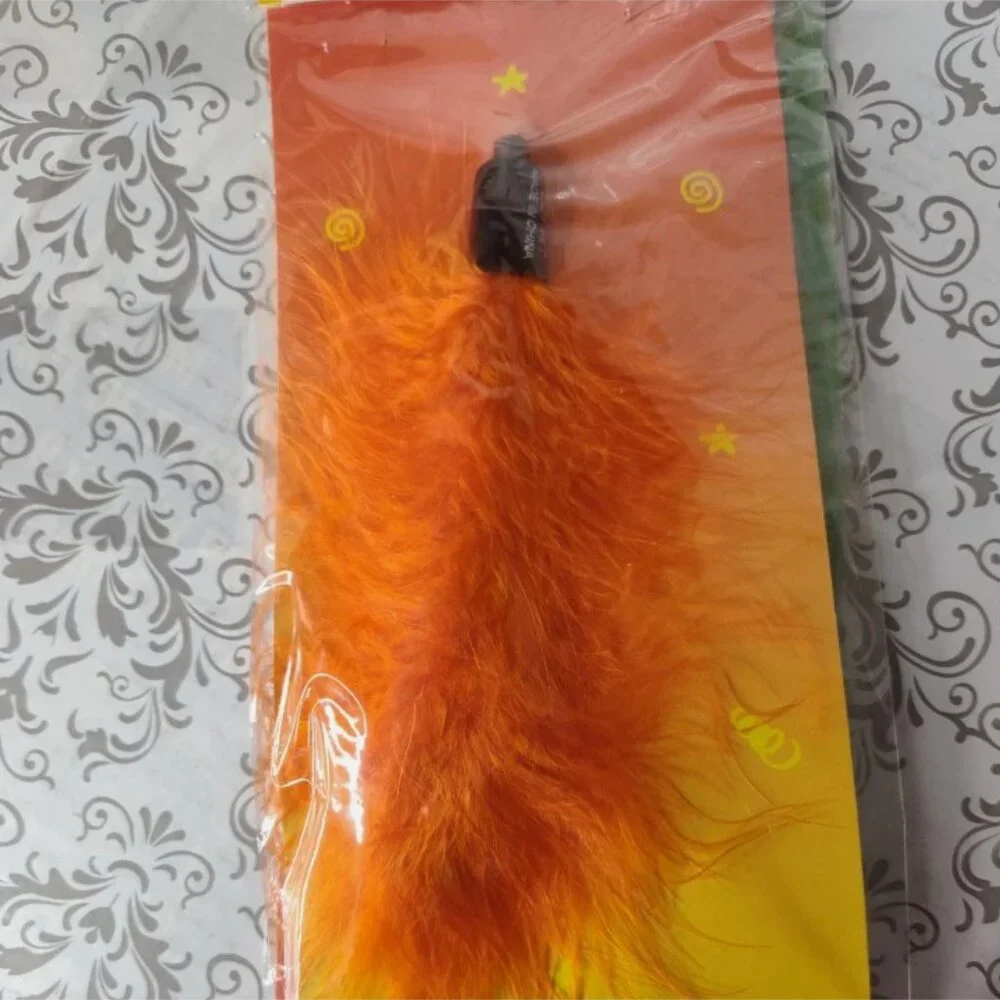 Lot of 3 Lazy Pet Interactive Tail Tease Cat Toy Orange, Blue, & Green C7